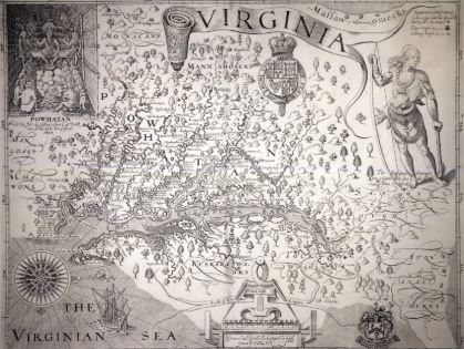 John Smith map of Virginia. Image: Travel Encyclopedia