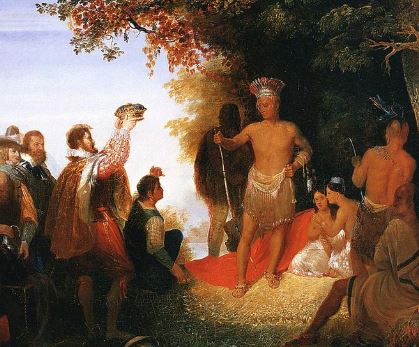Coronation of Powhatan. Image: John Gadsby Chapman