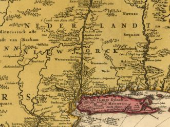 Wappinger territory in the center 