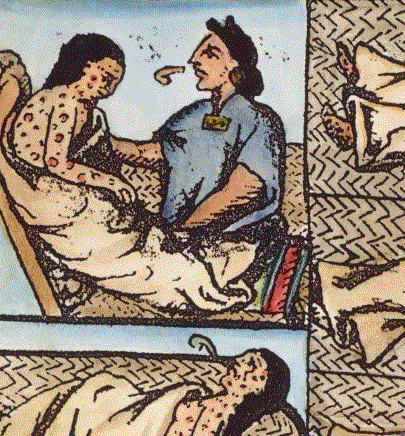 Image of a Mesoamerican infected with smallpox. Image: Granger Collection, New York