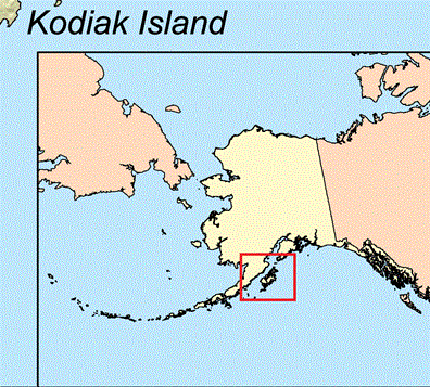 Map of Kodiak Island. Image: USGS