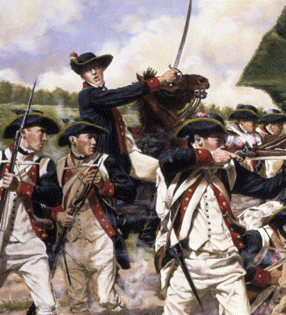 Revolutionary War: Delaware Regiment at the Battle of Long Island. Image: Domenick D'Andrea