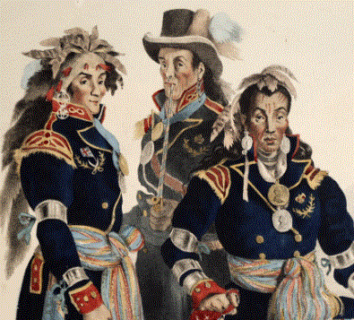 Three chiefs of the Huron. Image: Edward Chatfield.