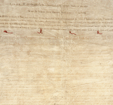 Page one of the Treaty of Greenville. Image: National Archives and Records Administration