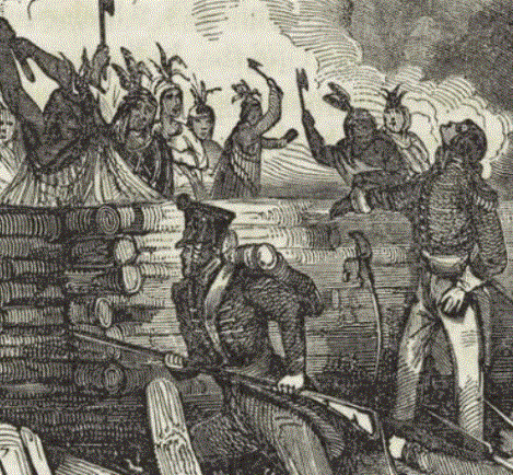 Battle Horseshoe Bend, Creek War. Image: The New York Public Library