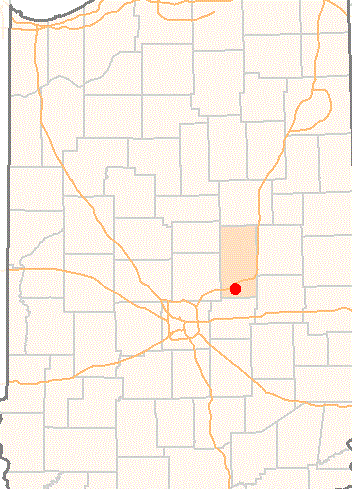 Location of Pendleton, Indiana. Image: Sean Baker