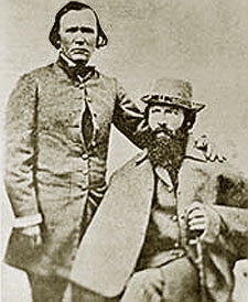 19th century photo of Kit Carson and John Charles Fremont