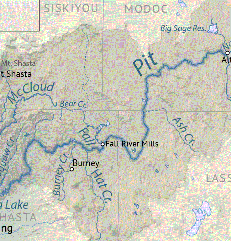 Map of Pit River Basin