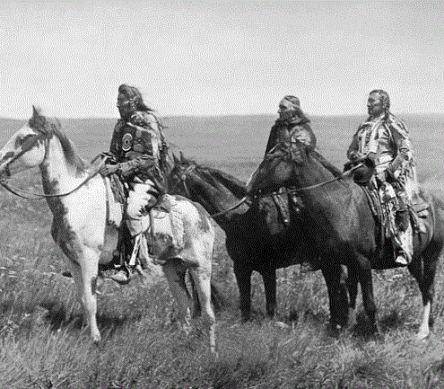 Three chiefs. Image: Edward S. Curtis