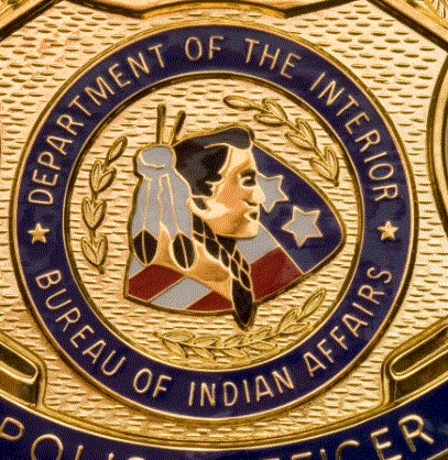 Bureau of Indian Affairs Police Officer badge. Image: Bureau of Indian Affairs Police