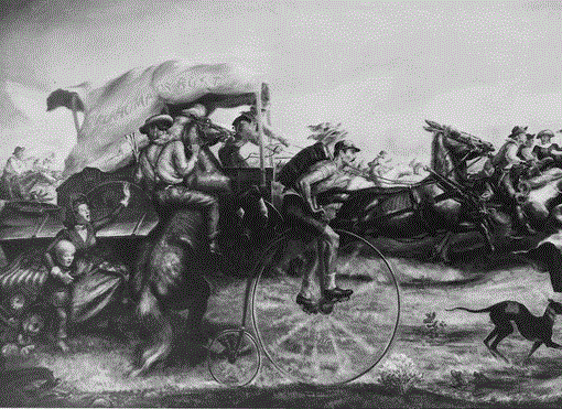 The Oklahoma Land Rush. Image: John Steuart Curry; Image: National Archives and Records Administration
