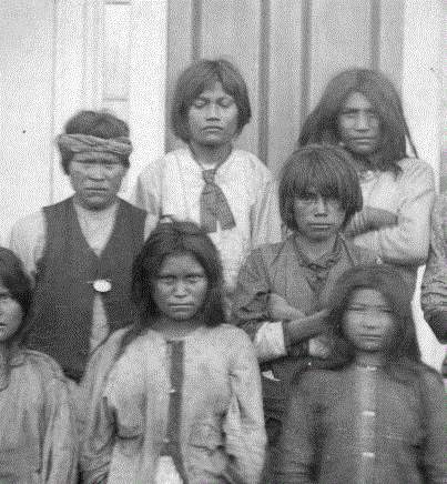 Chiricahua Apaches at the Carlisle Indian School. Image: J. N. Choate