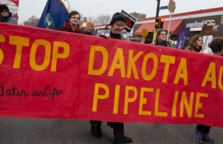 Dakota Access Pipeline protestors. Image: Fibonacci Blue